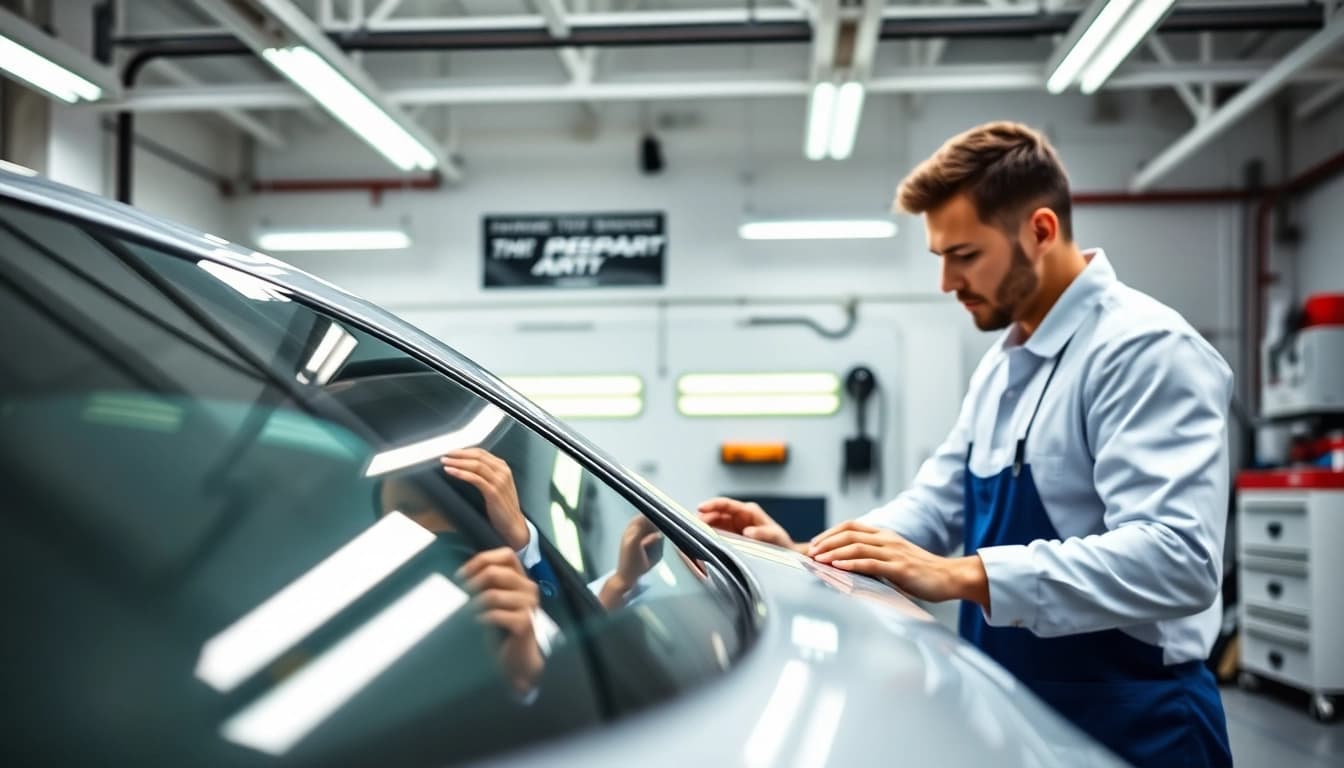 Aufbereitung für Leasingrückläufer (inkl. Smart Repair) in einer modernen Werkstatt durch einen Fachmann.