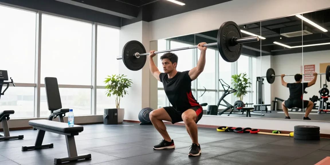 Utionon Steroids Shop für Fitnessprodukte, Athlet beim Training im modernen Fitnessstudio.