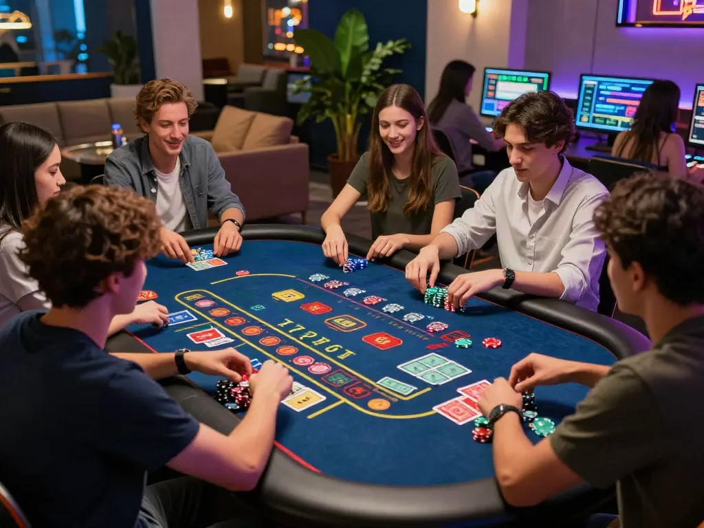 Experience the thrill of gaming at trag chủ IWIN with friends in an exciting, vibrant casino.