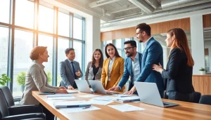 Headhunter Schweiz in Aktion, professionelle Beratung in modernem Büro.