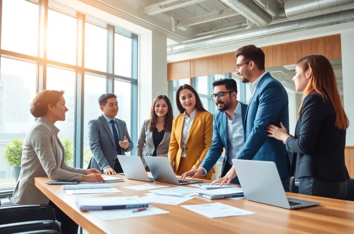 Headhunter Schweiz in Aktion, professionelle Beratung in modernem Büro.