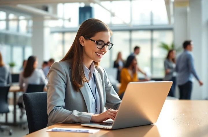 Headhunter IT connects candidates with tech roles in a modern office setting.