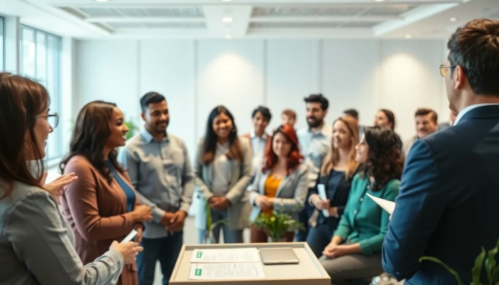 People who promote mental health awareness engage in discussion during an event.