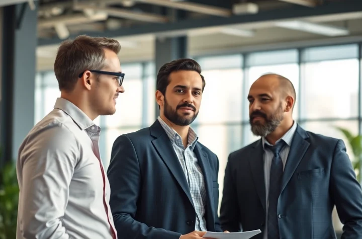 Headhunter Ingenieure in einem professionellen Gespräch über Karrierechancen.